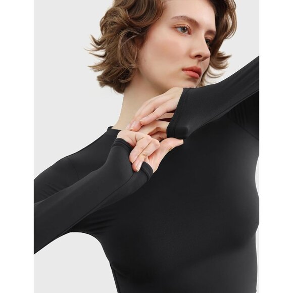 Women's Long Sleeve Top Soft Microfiber Slim Fit Versatile Going Out - Picture 5 of 6